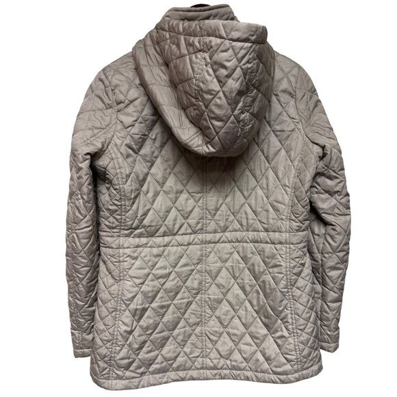 Michael Kors Anorak Women's Coat Quilted Jacket Tan Hooded Zip Size Small - Picture 5 of 13